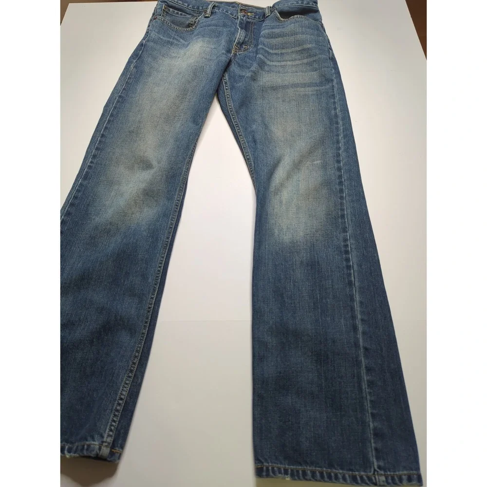 Lot of 2 Levis 514 Straight Leg Mens Jeans 34x34 Denim Medium Wash Fade Bundle